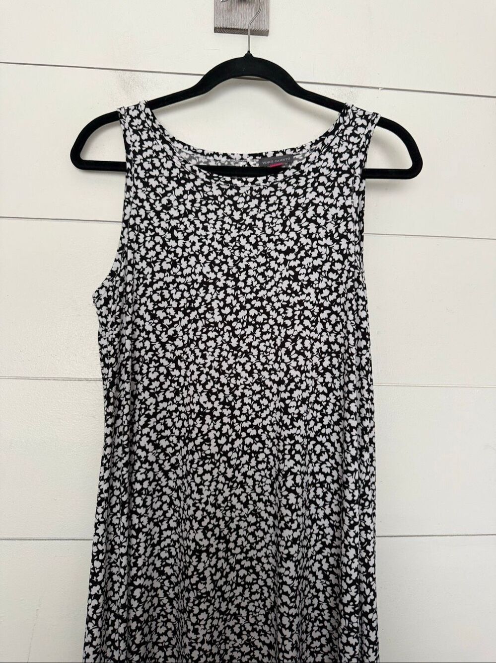 Vince Camuto Women’s Medium Black White Stretchy Tank Dress